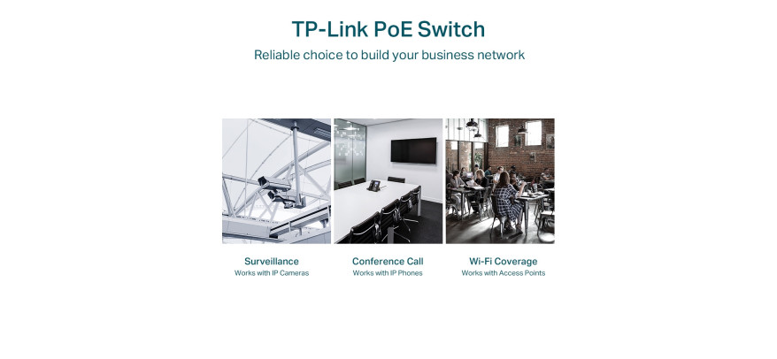 TP-Link 16 Port 10/100/1000Mbps Rackmount Gigabit Switch (16 port POE & 2 port SFP)