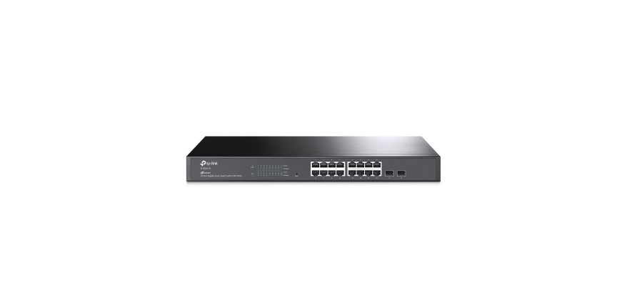 TP-Link 16 Port JetStream Web Smart Managed 10/100/1000Base-T + 2 Port SFP Gigabit Switch