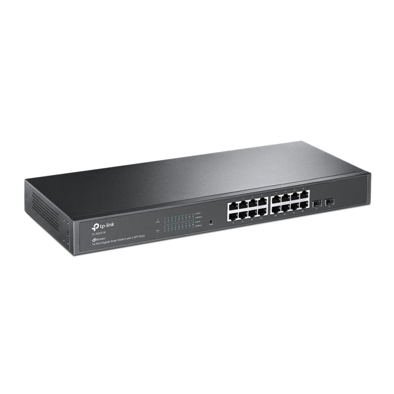 TP-Link 16 Port JetStream Web Smart Managed 10/100/1000Base-T + 2 Port SFP Gigabit Switch