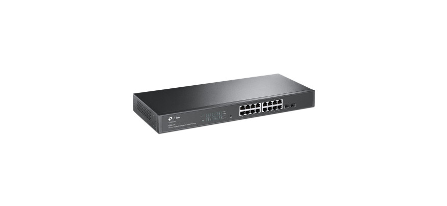 TP-Link 16 Port JetStream Web Smart Managed 10/100/1000Base-T + 2 Port SFP Gigabit Switch