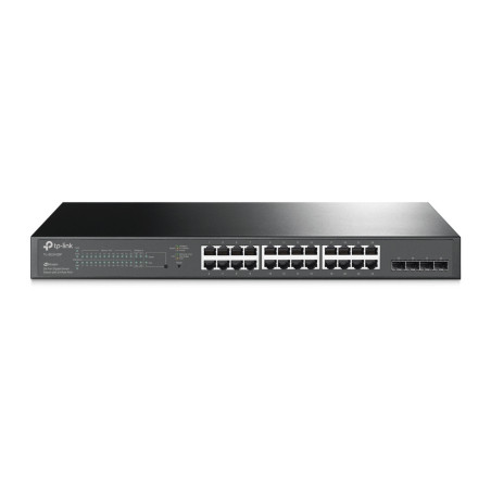 TP-Link 24 Port 10/100/1000Mbps Rackmount Managed Fast Ethernet Switch (24 port POE & 4 port SFP)