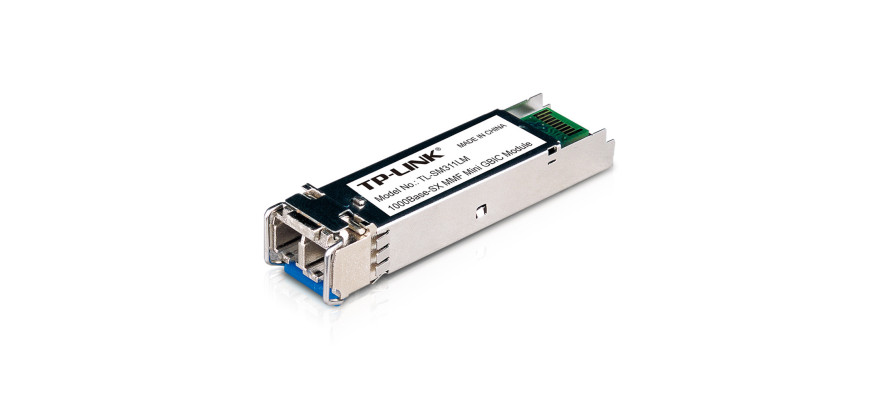 TP-Link Gigabit 1000BASE-SX Multimode Fibre Mini-GBIC/SFP Module/Transceiver, LC Connector (up to 550m)