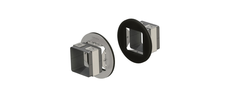 EZ-Path EZP133CWT Series 33 Fire Stop Device 1 Gang Wall Fixing Plate Pair