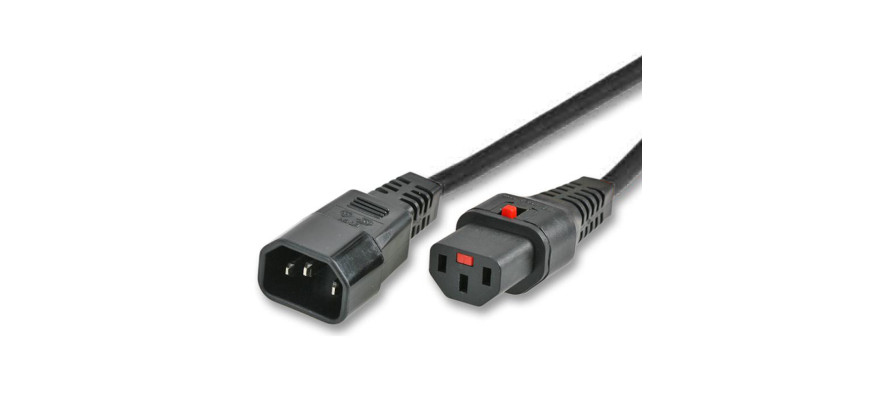 IEC Lock C13 to IEC C14 Lockable Power Leads
