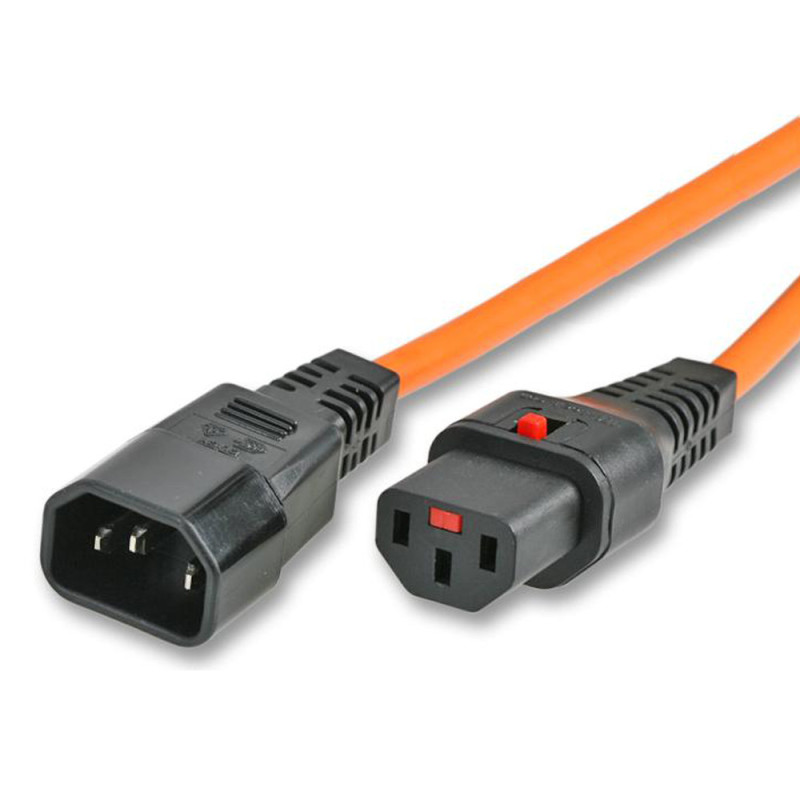 IEC Lock C13 to IEC C14 Lockable Power Leads