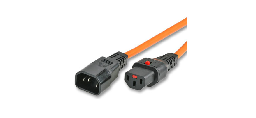 IEC Lock C13 to IEC C14 Lockable Power Leads