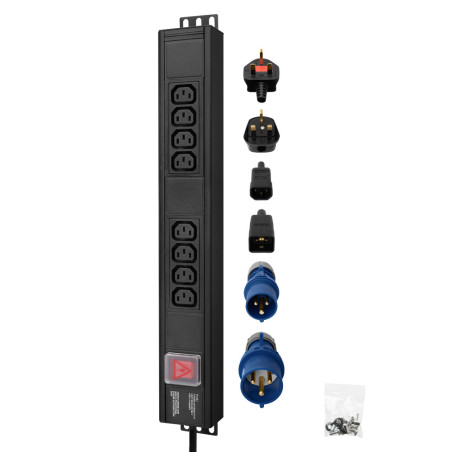10‑Way UK Vertical PDU – 13A UK Plug | Trident Data