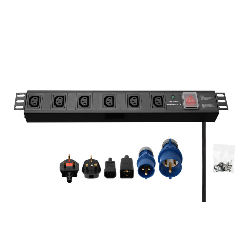 Trident Data 4 Way IEC C13 Horizontal PDU, 13A UK Plug
