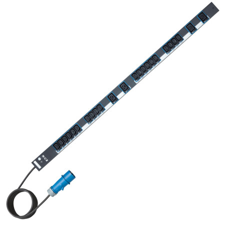 24 Way 20 x C13, 4 x C19 IEC, Basic PDU, 16A IEC60309 Plug