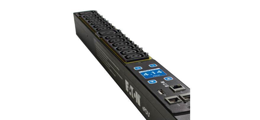 Eaton Metered Input G3 24 Way 20xC13 IEC, 4xC19,16A Plug Vertical PDU