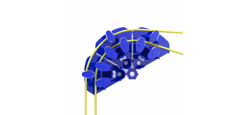 Trident Data Six Segment Bend Radius Spool Blue