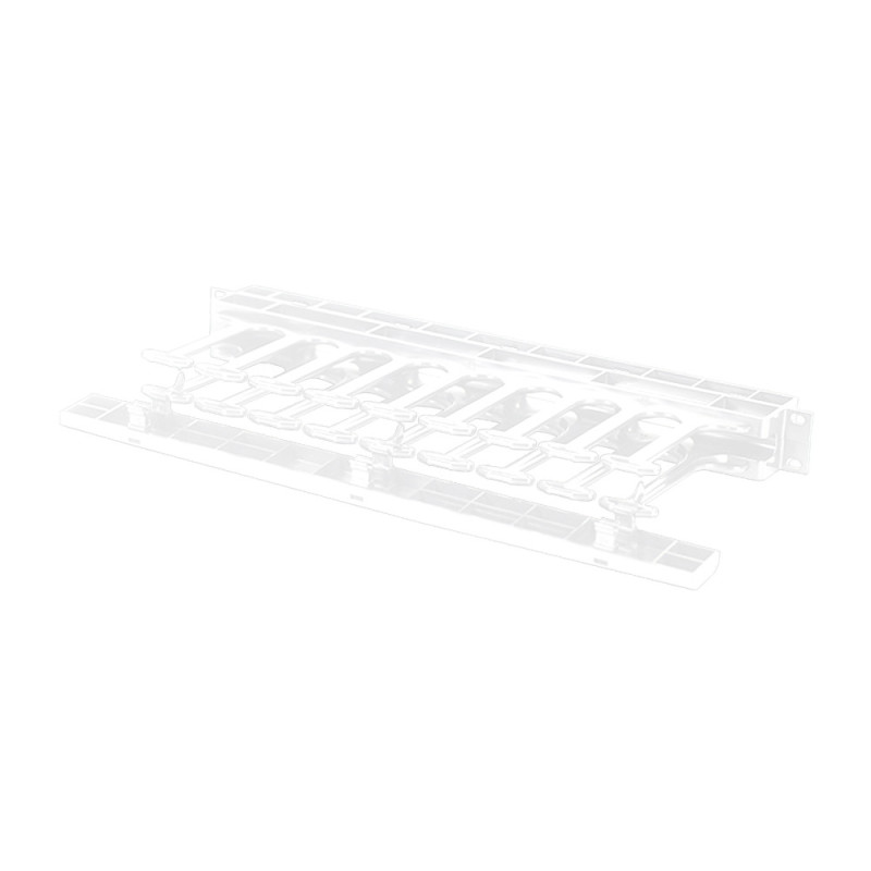 Single Side Horizontal 1U Cable Management Panel - White