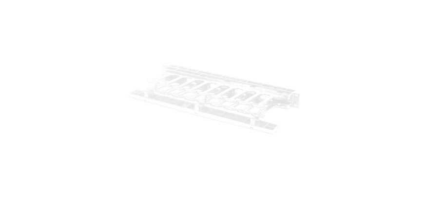 Single Side Horizontal 1U Cable Management Panel - White