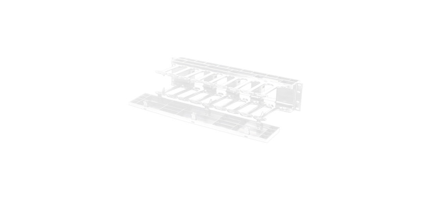 Single Sided Horizontal 2U Cable Management Panel - White