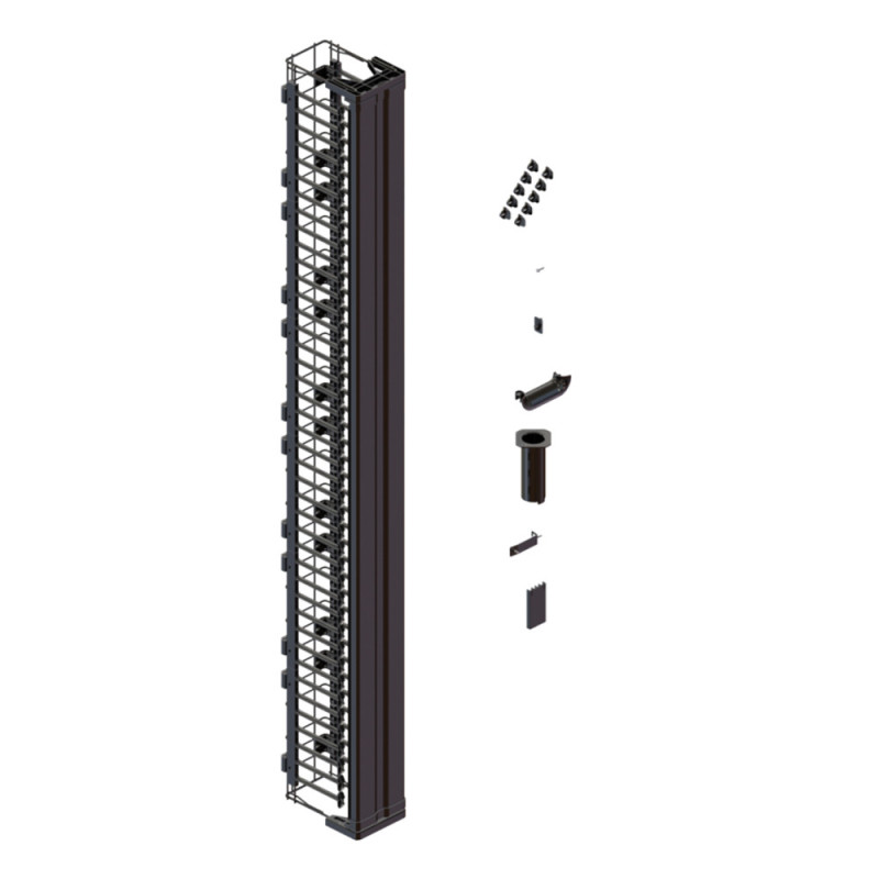Mighty Mo 20″ Vertical Cable Manager with Door – 45U | Ortronics