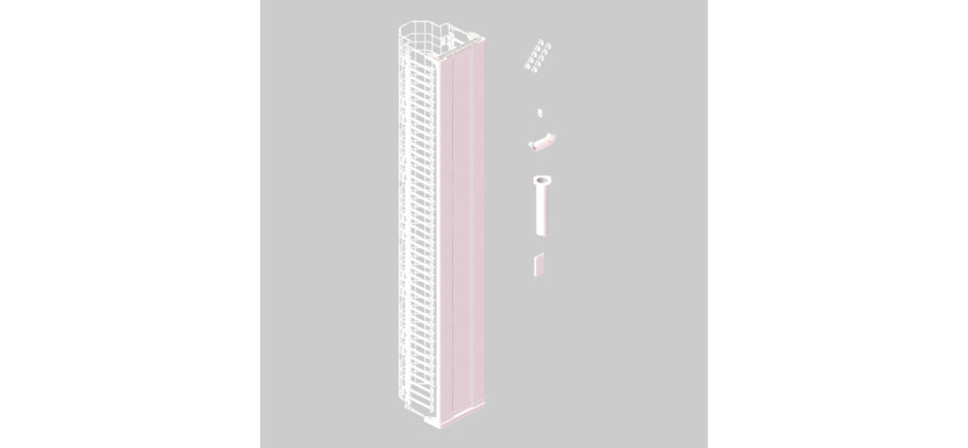 Mighty Mo 20″ Vertical Cable Manager with Door – 45U | Ortronics