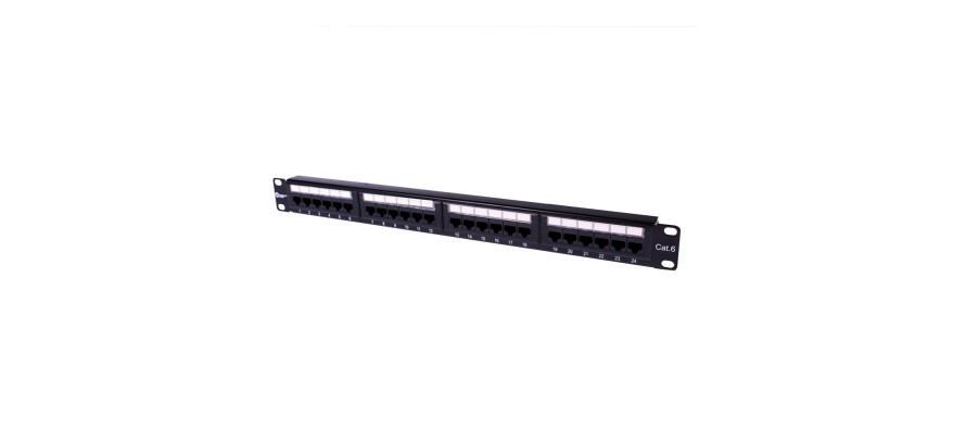 Trident Data CAT6 UTP 24‑Port Rear‑Punch Patch Panel 1U | Dunasfern