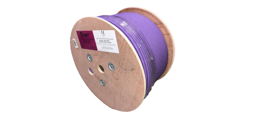 Trident Data Cat6A UTP LSZH Cable – 305 m Violet | Dunasfern