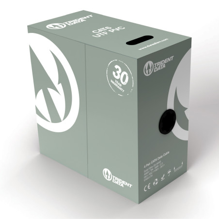 Trident Data Cat6 UTP PVC Cable – 305 m Grey | Dunasfern
