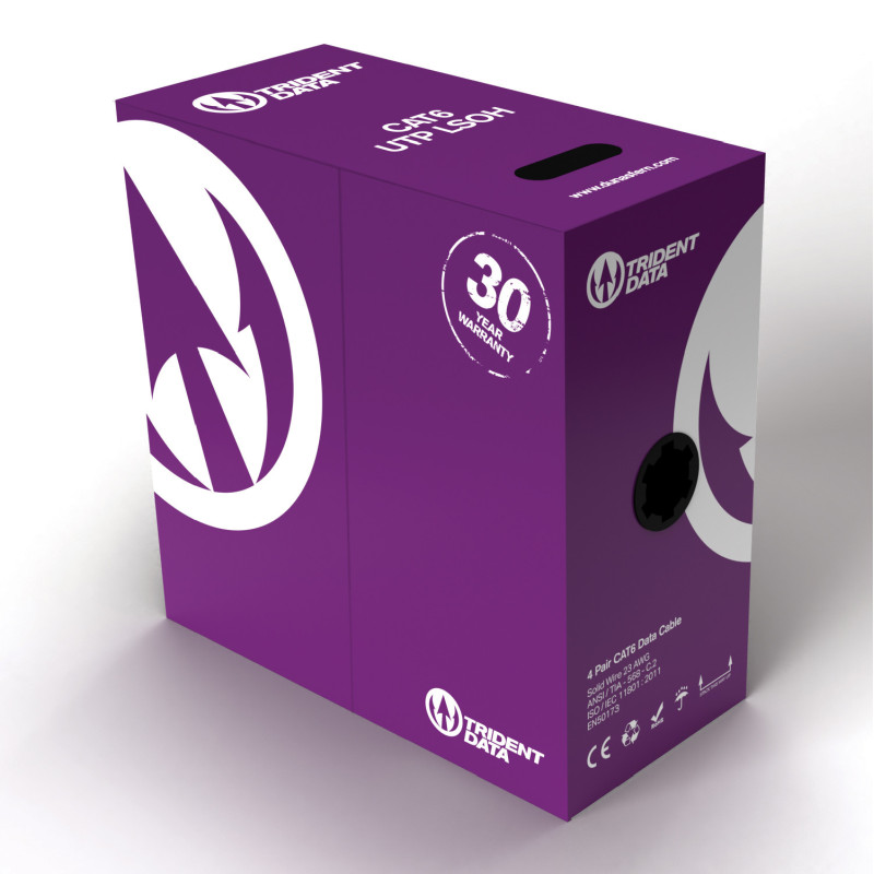 Trident Data Cat6 FTP LSZH Cable – 305 m Violet | Dunasfern