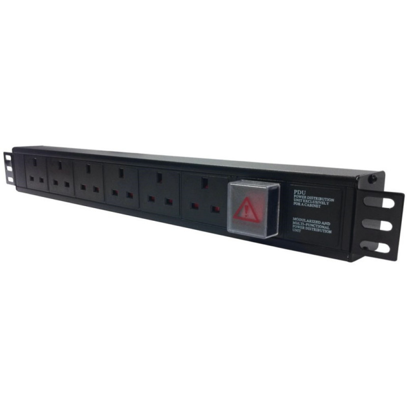 Trident Data 6‑Way UK Horizontal PDU 13 A | Dunasfern