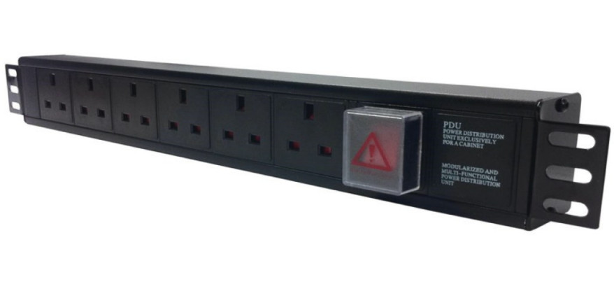 Trident Data 6‑Way UK Horizontal PDU 13 A | Dunasfern