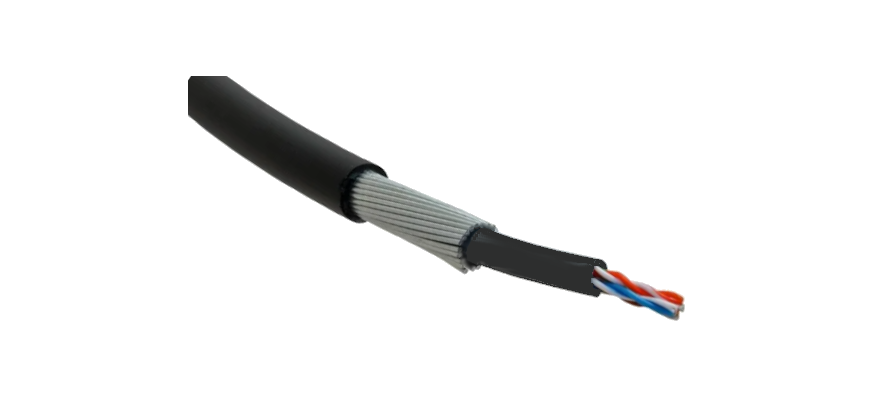 Trident Data Cat6 UTP SWA PE Outdoor Cable – 305 m Black | Dunasfern