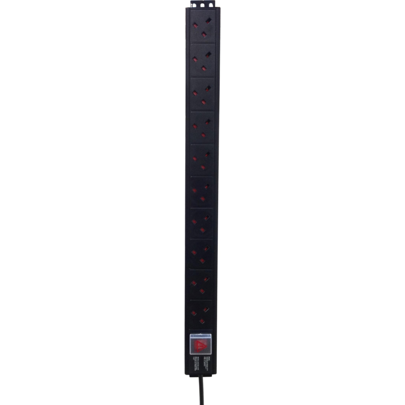 12‑Way UK Vertical PDU – 13A UK Plug | Trident Data