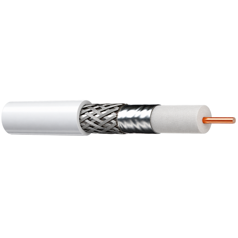 RG6 75 Ω Coaxial Cable 100 m White | Dunasfern