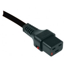 IEC Lock C19 to IEC C20 3m Black