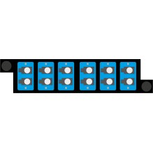 HDFP Adapter Panel, 12 Fibre, LC Duplex, Blue, OS2