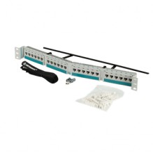 Clarity Cat6 Angled 24 Port Patch Panel White 4*6-Port Modules