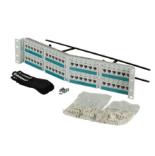 Clarity Cat6 48 Port Patch Panel White 4*6-Port Modules