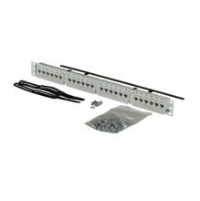 Clarity CAT6A 24 Port Flat Panel 110/6 Port T568A/B White