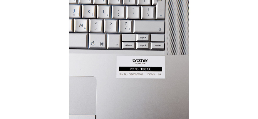 Brother Gloss Tape 24mm Black on White