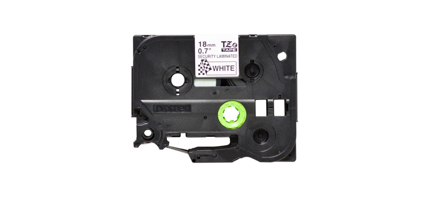 Brother Security Tapes 18mm Black on White