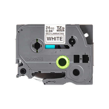 Brother Pro Self Laminating Tape Black on White, 24mm