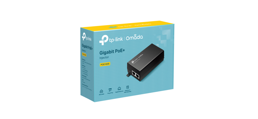 TP-Link PoE Injector 2 Port Gigabit 30w complies with IEEE 802.3af Standard & POE