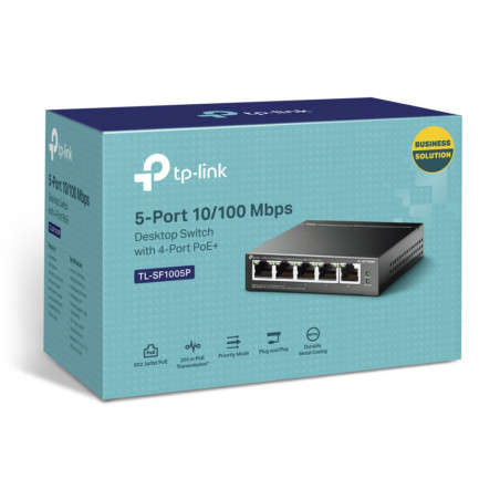 TP-Link 5 Port 10/100Base-Tx Desktop Fast Ethernet Switch (4 port POE)