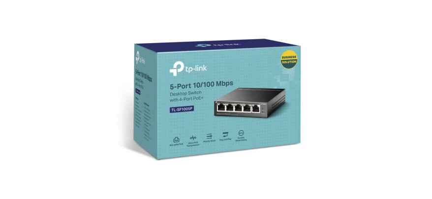 TP-Link 5 Port 10/100Base-Tx Desktop Fast Ethernet Switch (4 port POE)
