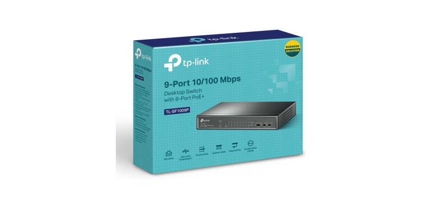 TP-Link 9 Port 10/100Base-Tx Desktop Fast Ethernet Switch (8 port POE)