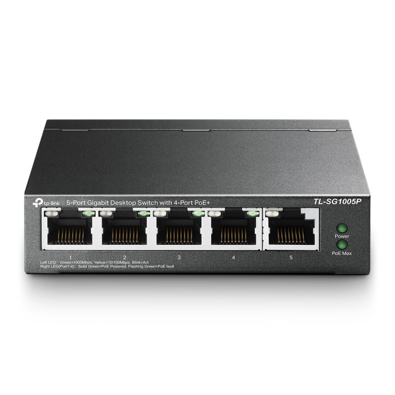 TP-Link 5 Port 10/100/1000Mbps Desktop Gigabit Switch (4 port POE)