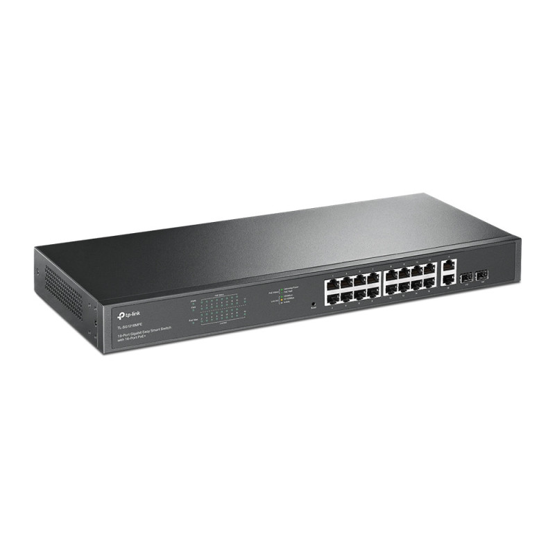 TP-Link 16 Port 10/100/1000Mbps Rackmount Gigabit Switch (16 port POE & 2 port SFP)