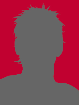 Male silhouette on red background