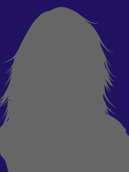 Female silhouette on blue background